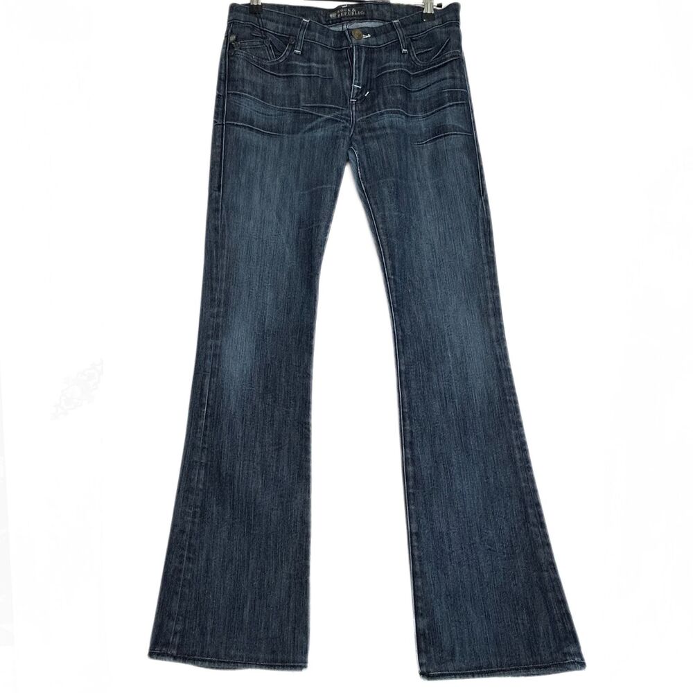 Rock & Republic Kasandra Bootcut Jeans 32W/32Inseam Dark Wash Stretch Denim Blue